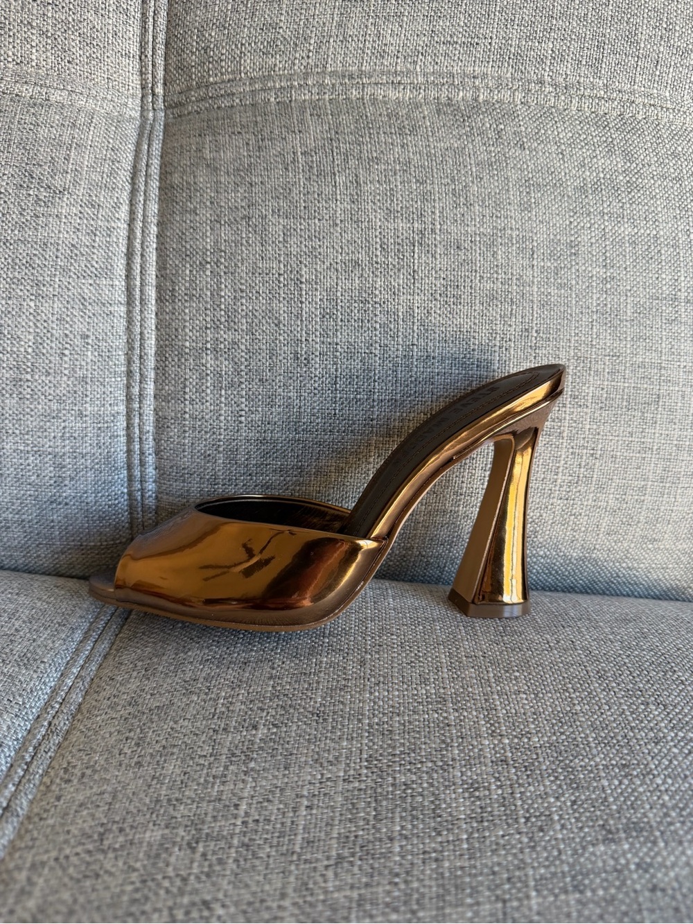 Steve Madden Presecco Women’s Metallic Bronze High-Heel Mule